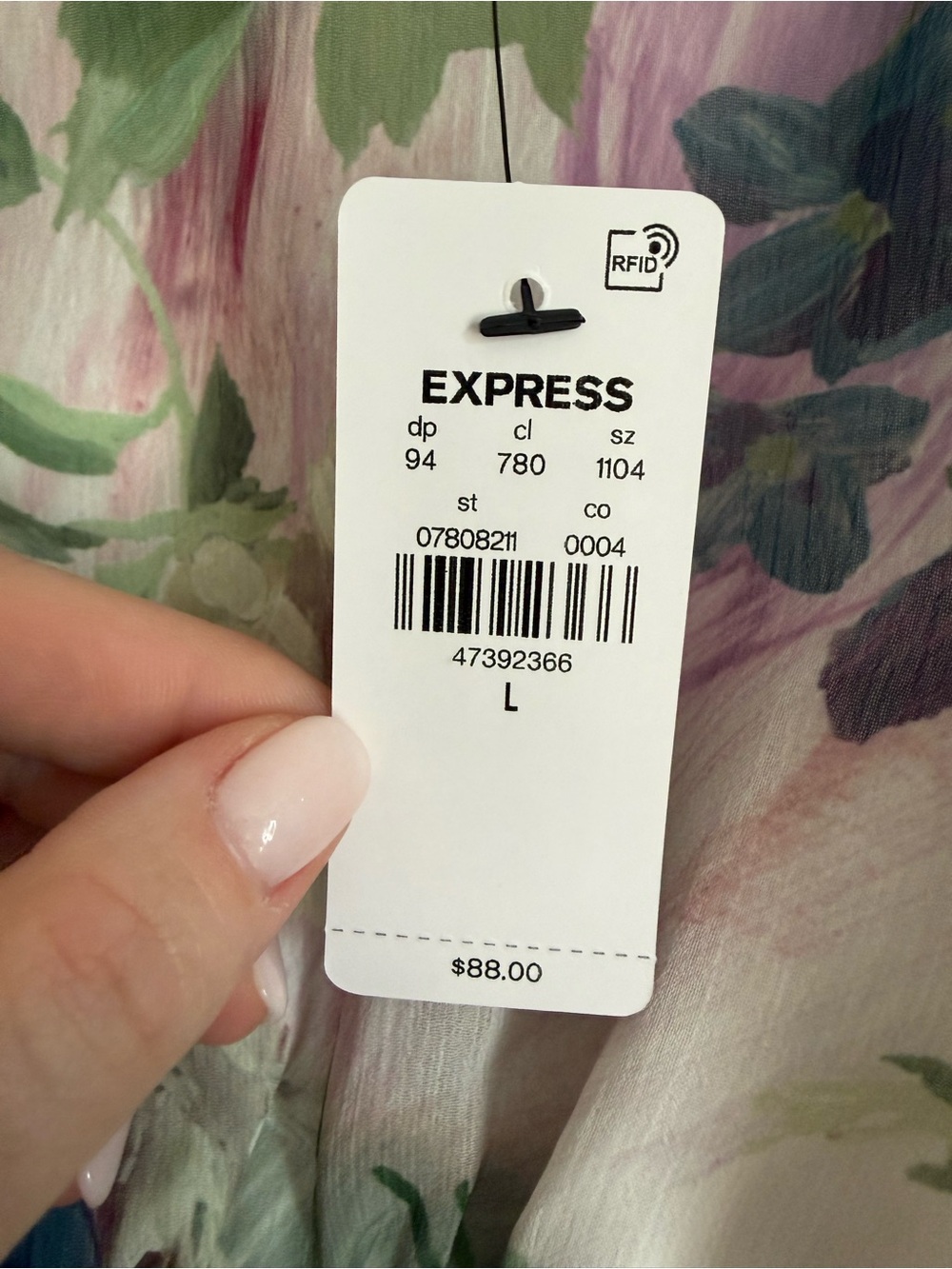 NWT Express Floral Ruffle Mini Dress Size Large - Picture 2 of 5